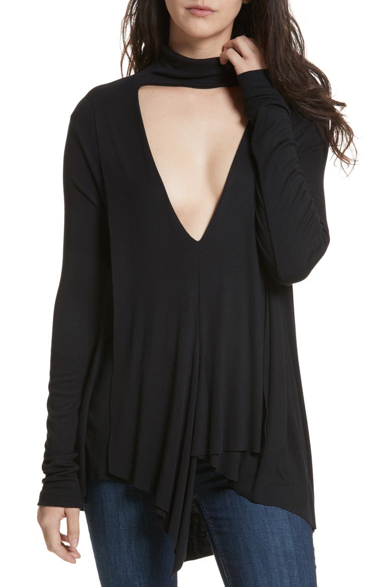 Uptown Turtleneck Top, Main, color, BLACK