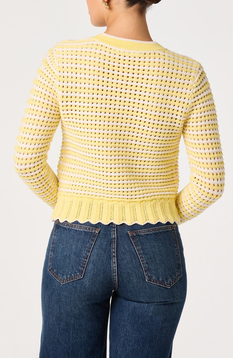 ASTR the Label Karly Open Stitch Cardigan, Alternate, color, Off White Yellow