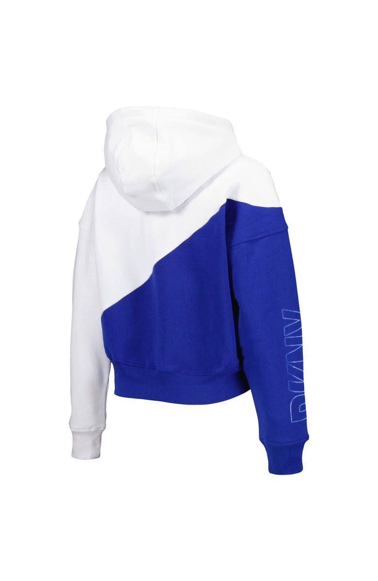 DKNY SPORT Women's DKNY Sport White/Royal Los Angeles Rams Bobbi Color Blocked Pullover Hoodie, Alternate, color, White