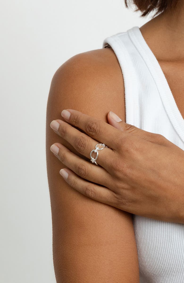 MIRANDA FRYE Kennedy Frozen Link Ring, Alternate, color, Silver