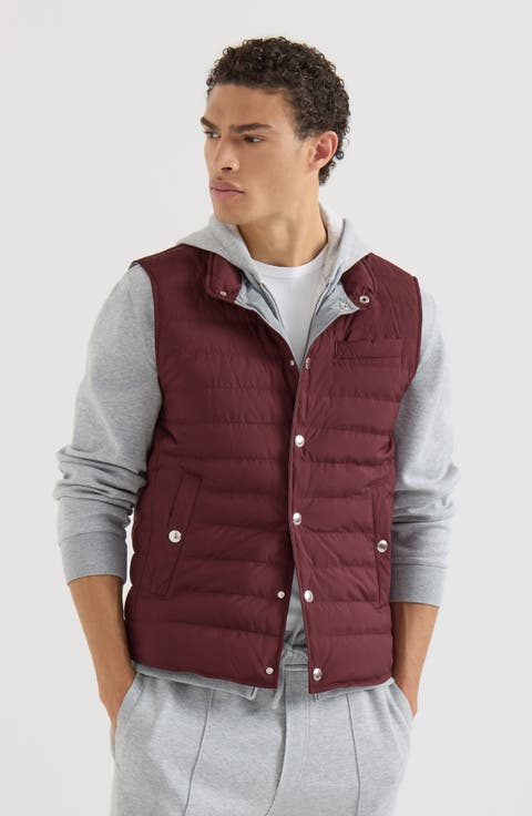 Lightweight techno fabric down vest