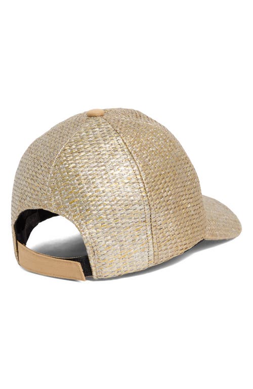 Vince Camuto Metallic Paper Baseball Cap
