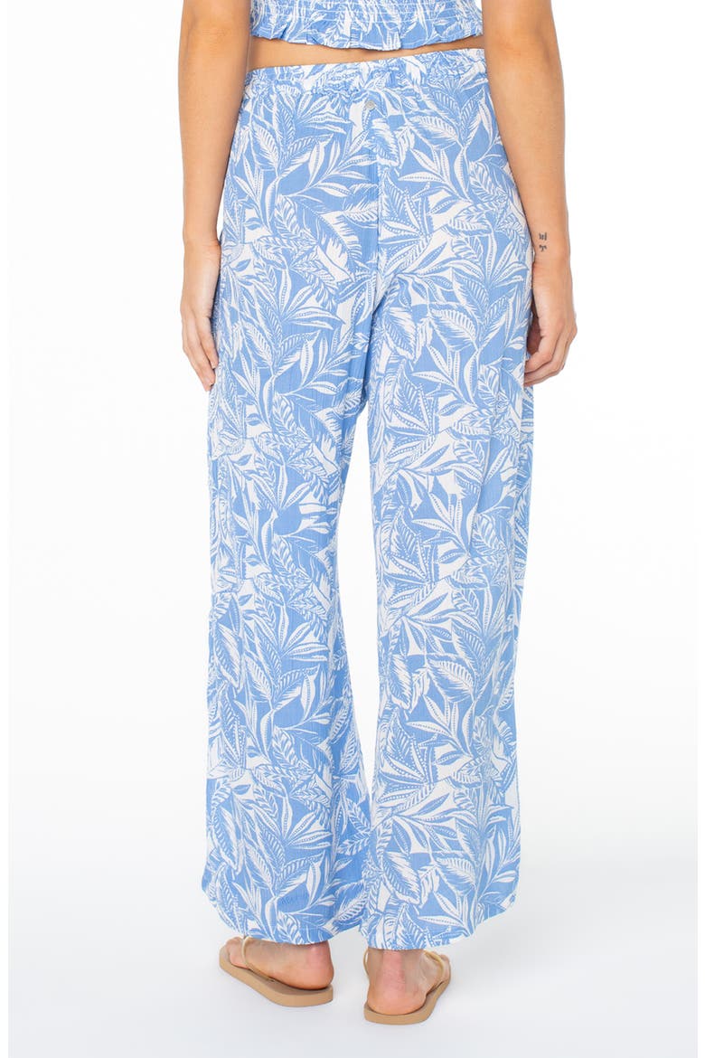 Midnight Avenue Tropical Palm Wide Leg Pants, Alternate, color, SILVER LAKE