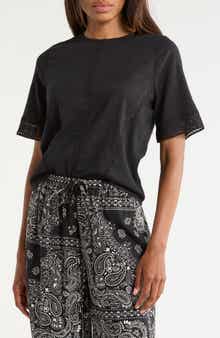 Lace Detail Short Sleeve Top