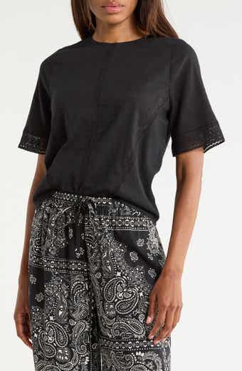 Lace Detail Short Sleeve Top