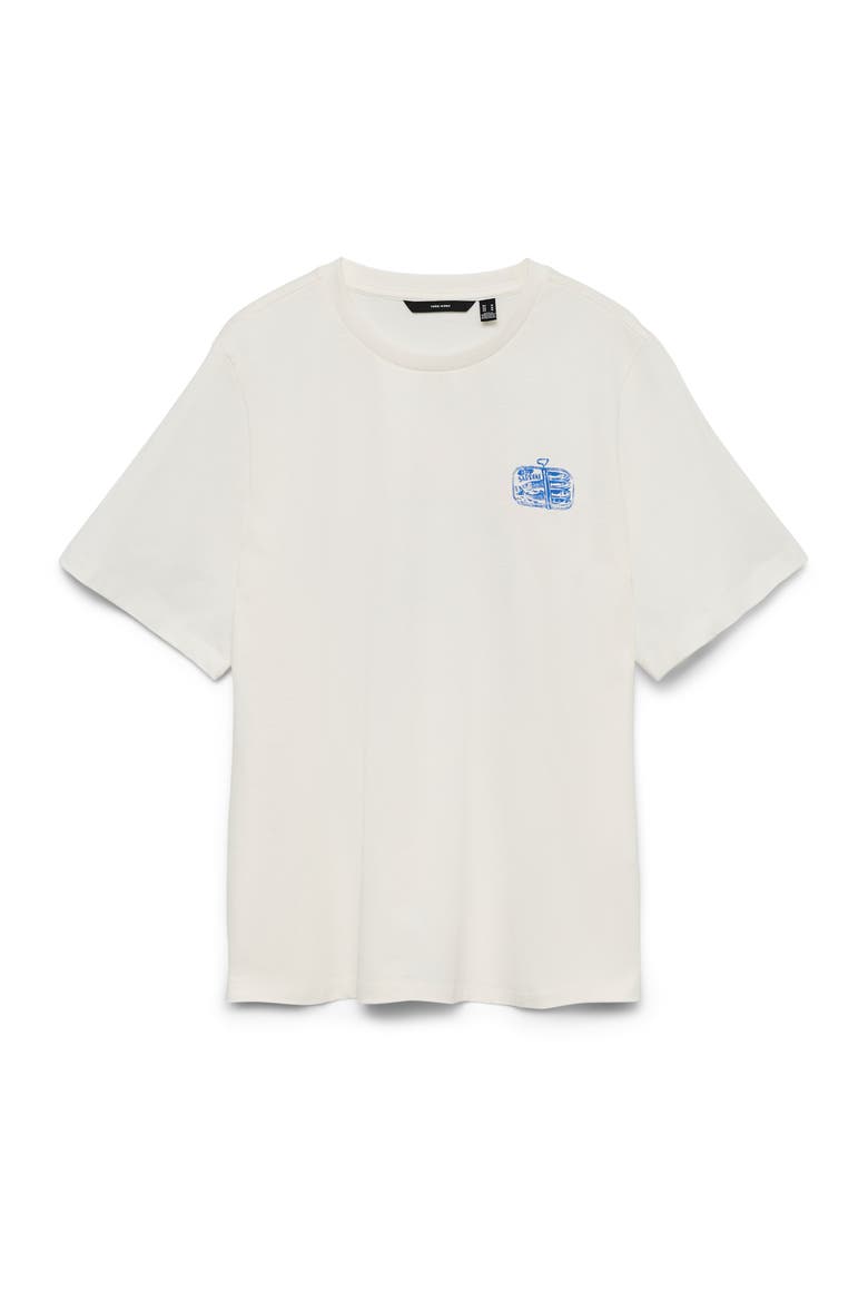 Ciara Caty Short Sleeve T-Shirt, Alternate, color, SNOW WHITE PRINTSARDINES