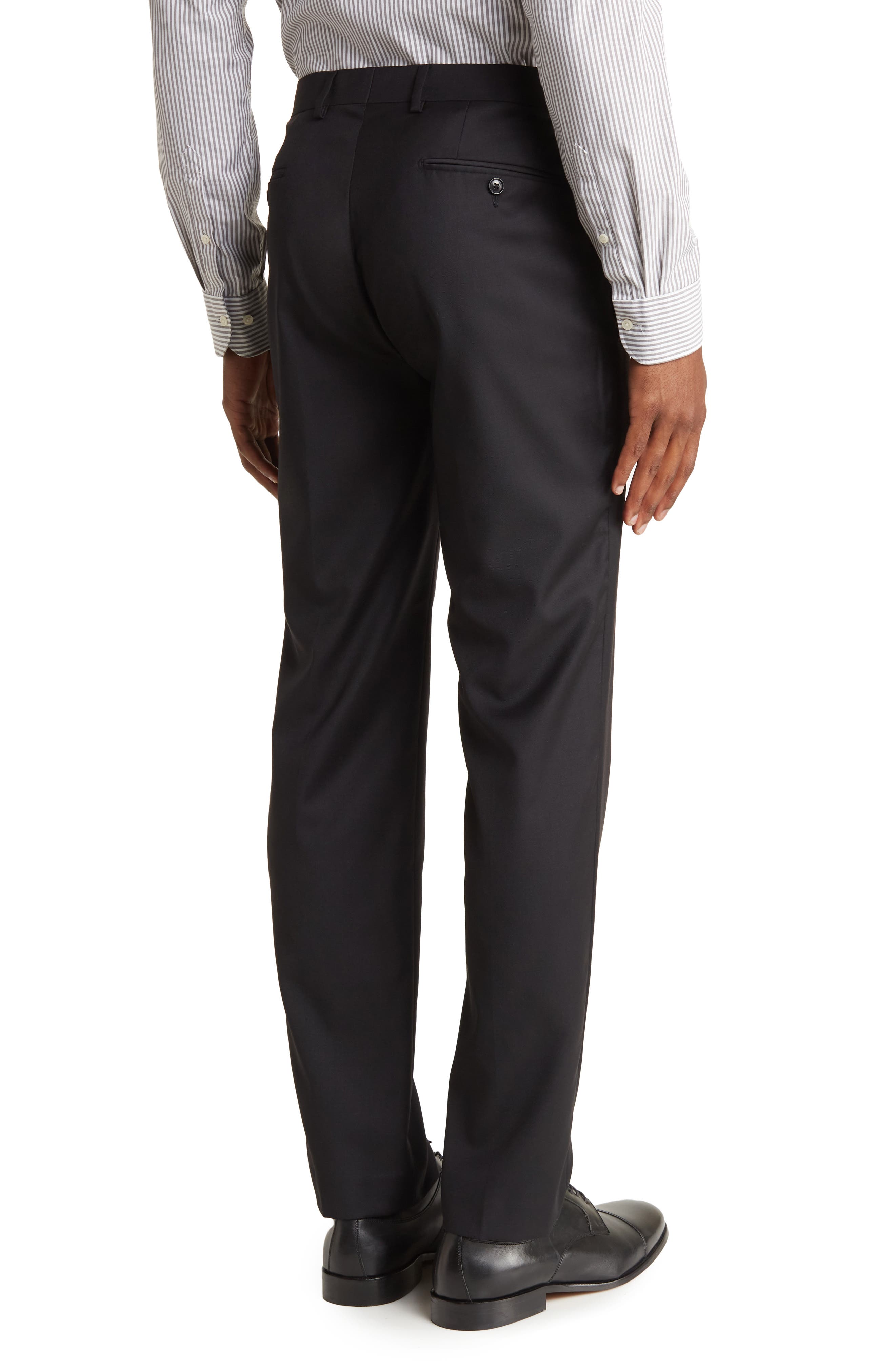 Black Slim Stretch Suit Pants - image 2