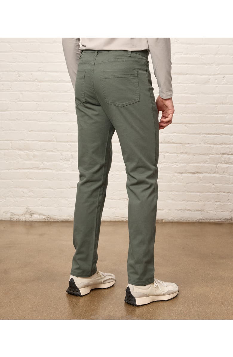 Pact Organic Cotton Stretch Twill 5-Pocket Pant, Alternate, color, Castor Green