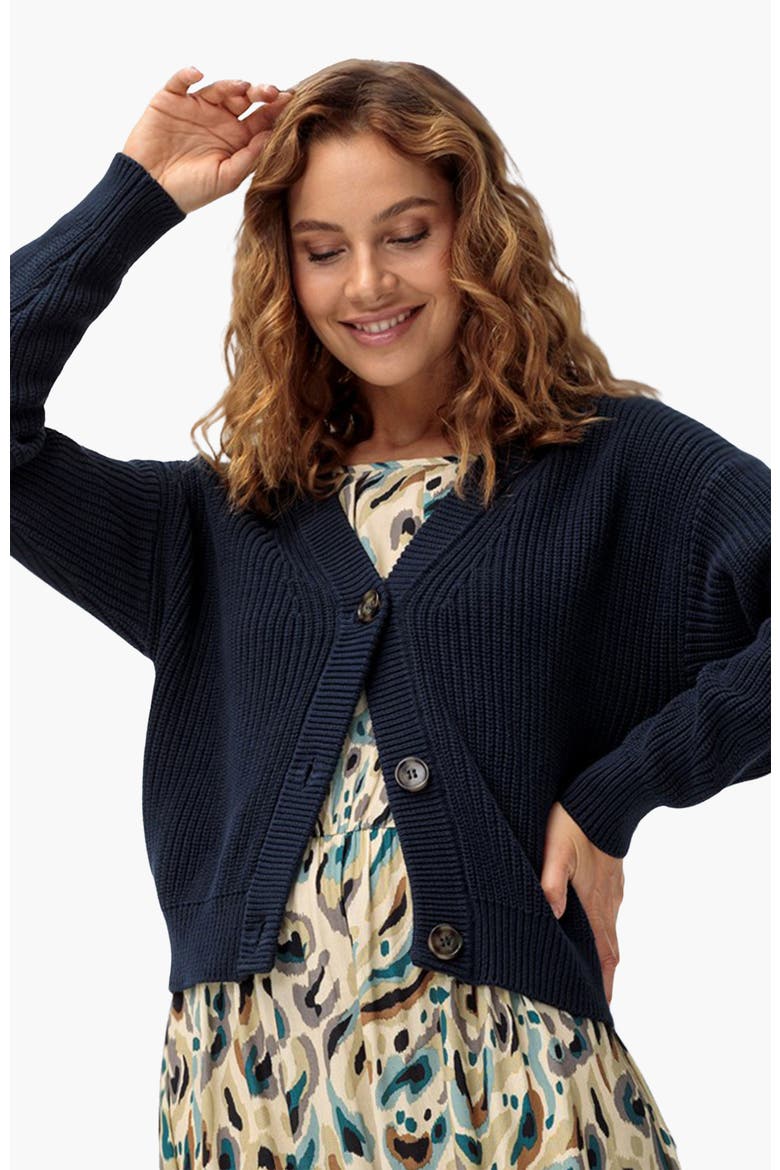 Button Down Cardigan, Main, color, Navy