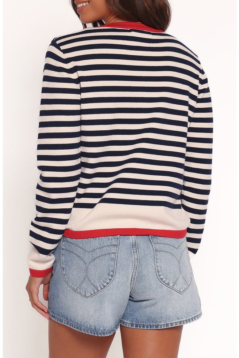 Scout Stripe Cardigan, Alternate, color, BLUE STRIPE