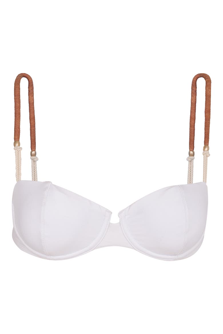 Elis Solid Bikini Top, Alternate, color, WHITE