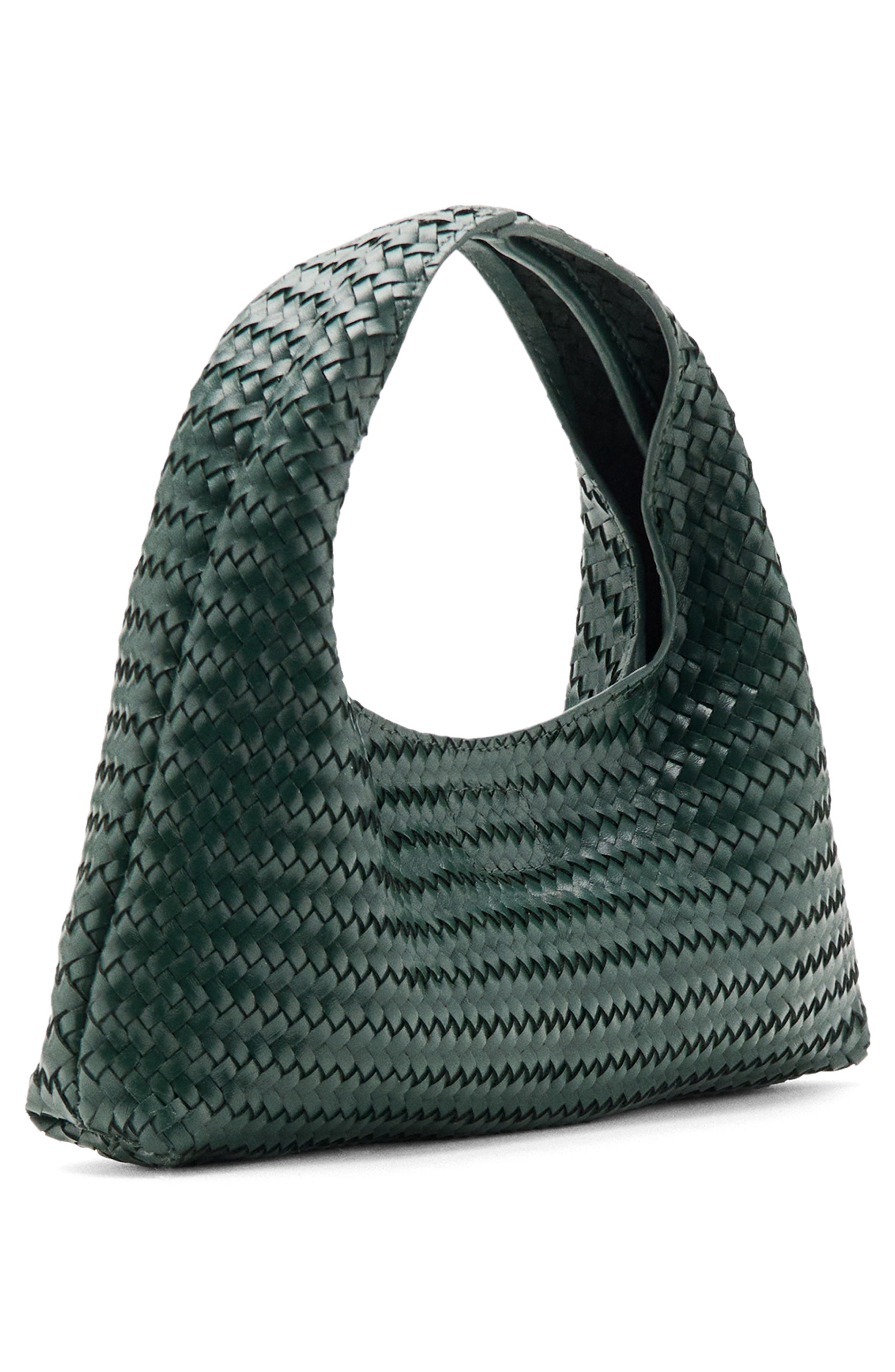MANGO Mini Braided Leather Bag, Alternate, color, 