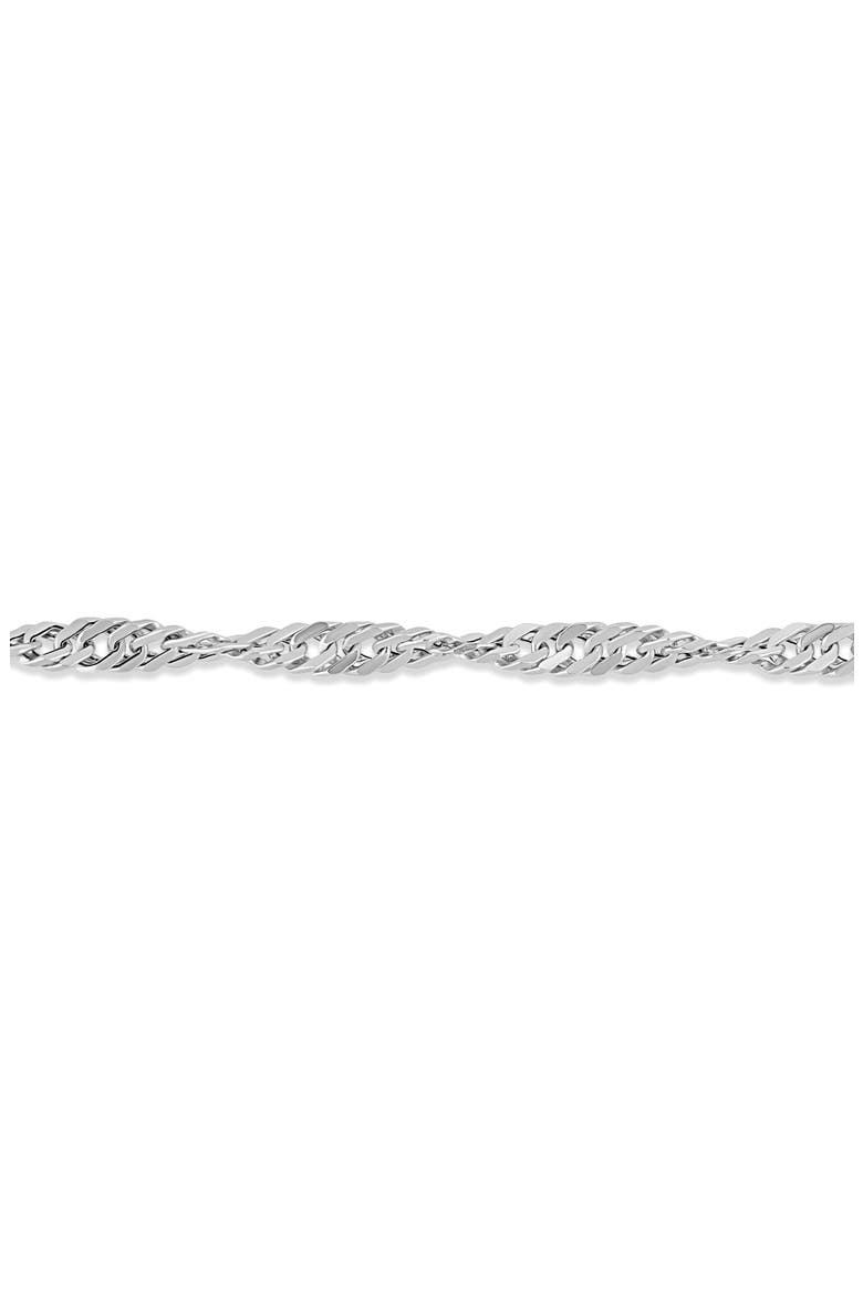 14k Gold Chain Bracelet, Alternate, color, 14KW