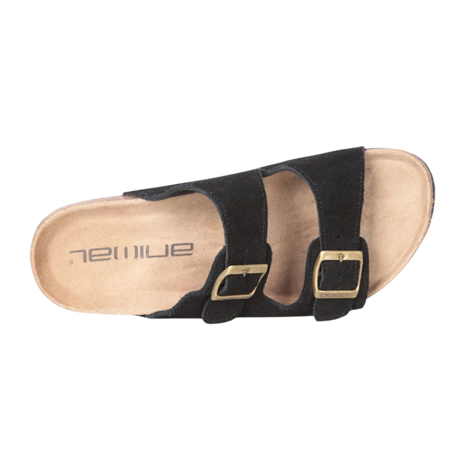 Leather Casual Sliders, Alternate, color, Black