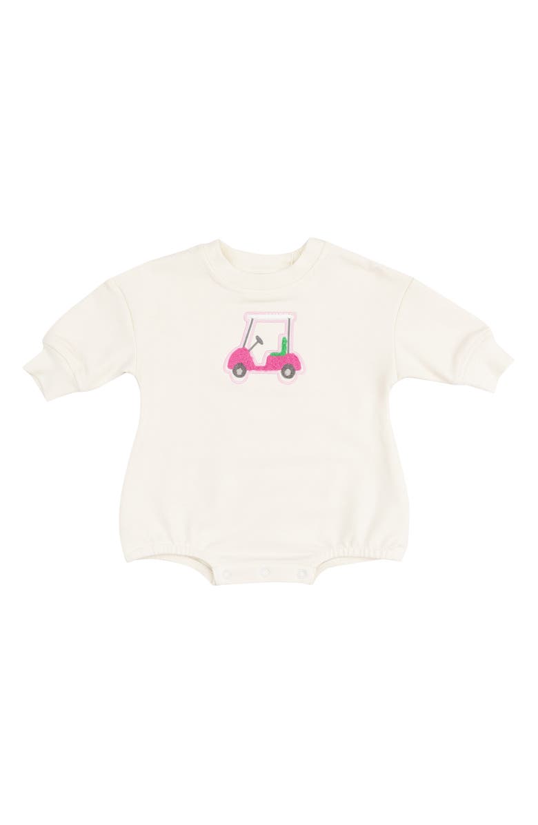 Angel Dear Golf Cart Stretch Organic Cotton Bubble Bodysuit, Main, color, 