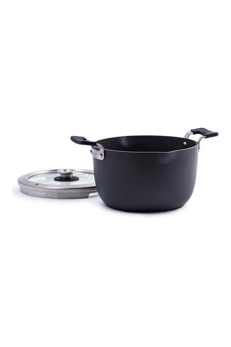 Levels 6-Quart Anodized Aluminum Ceramic Nonstick Stockpot with Lid, Alternate, color, GREY