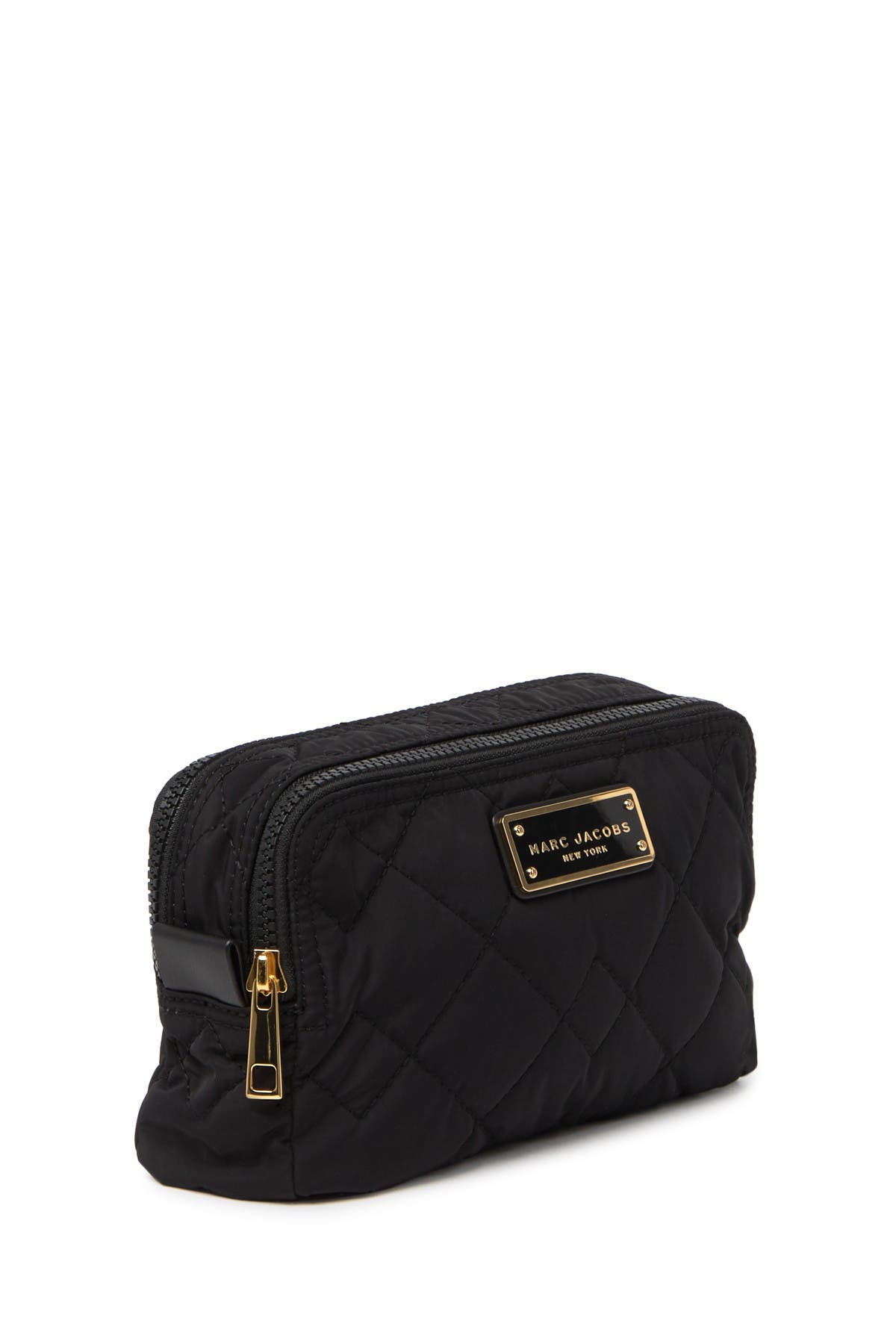 Marc Jacobs Quilted Double Zip Cosmetics Bag, Alternate, color, 