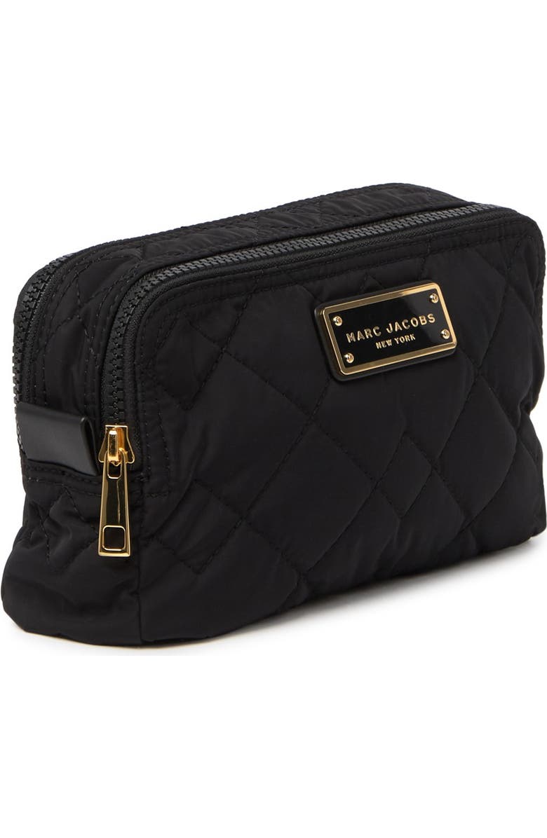 Marc Jacobs Quilted Double Zip Cosmetics Bag, Alternate, color,