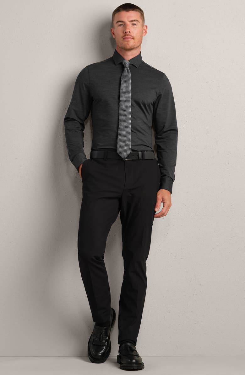 Rhone Commuter Slim Fit Performance Button-Up Shirt, Alternate, color, Iron Oxford