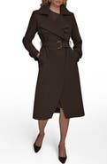Donna Karan New York Belted Long Raincoat