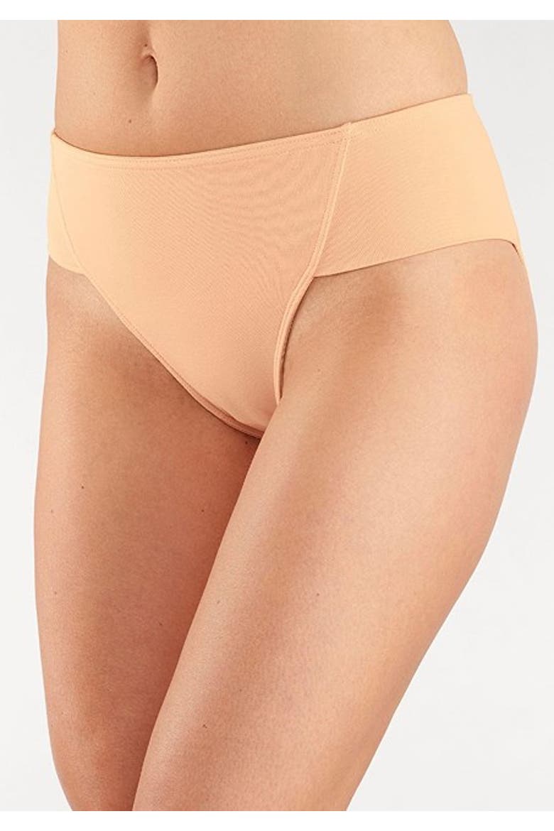 Women's 3 Pk High Leg Control Briefs, Alternate, color, Tan & Black & White