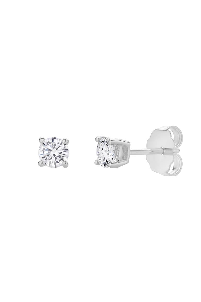 Valeria 0.40 Ct TW Lab Grown Round Diamond Studs 14K Gold Earrings, Alternate, color, 14K White Gold