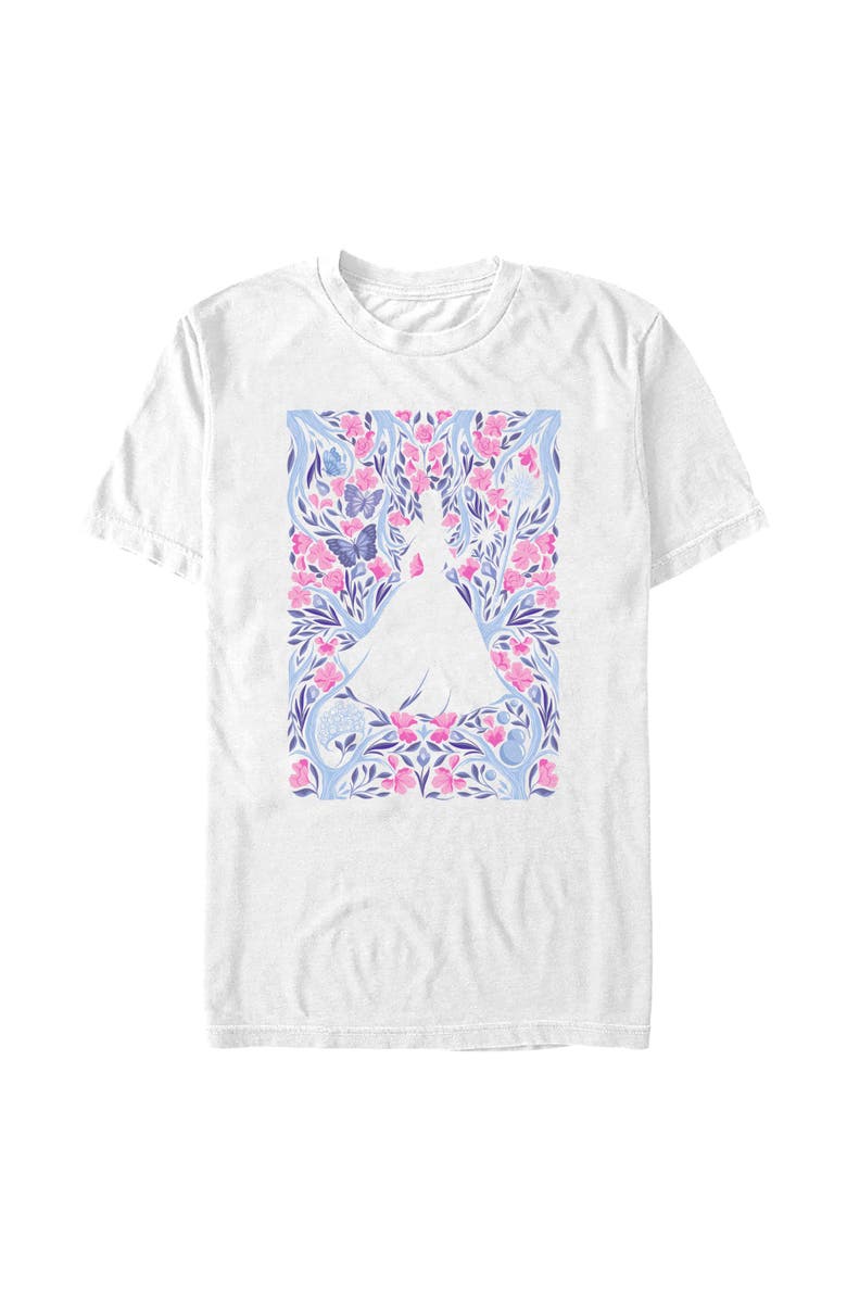 Wicked: For Good Men's Wicked For Good Glinda Floral Purple and Pink Poster  Graphic T-Shirt, Main, color, White