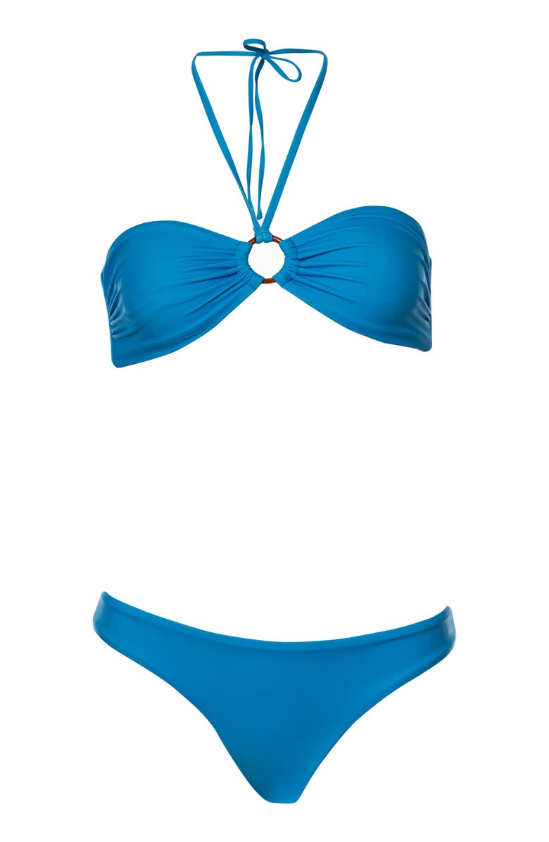 Maaji Blue Iconic Reversible Bikini Bottoms, Alternate, color, Blue