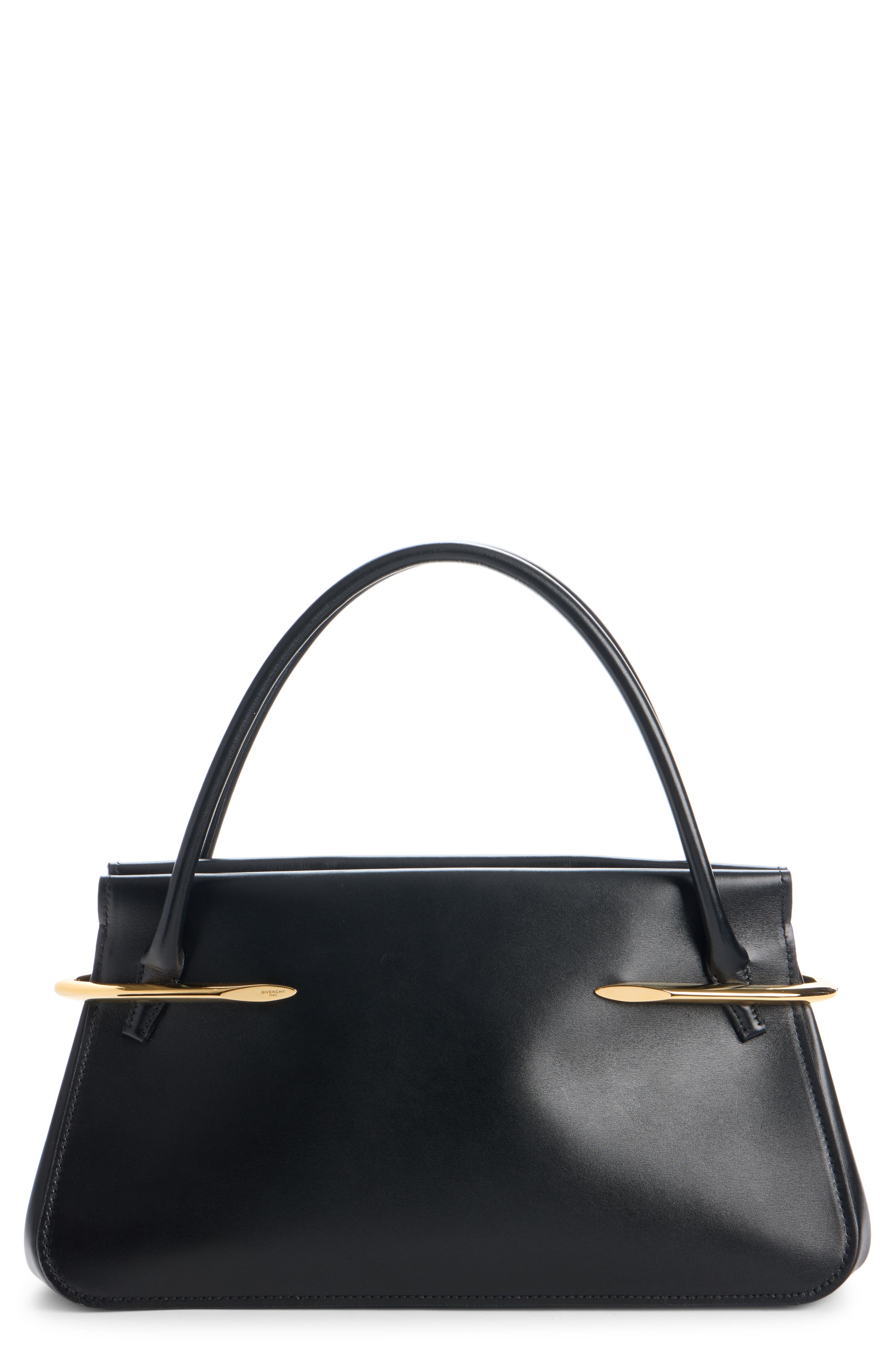 Givenchy Medium Pinch Leather Top Handle Bag, Main, color, 001-Black