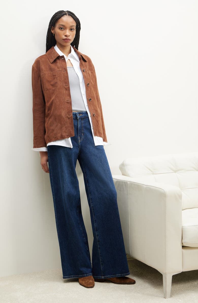 Nordstrom Suede Shirt Jacket, Alternate, color, 