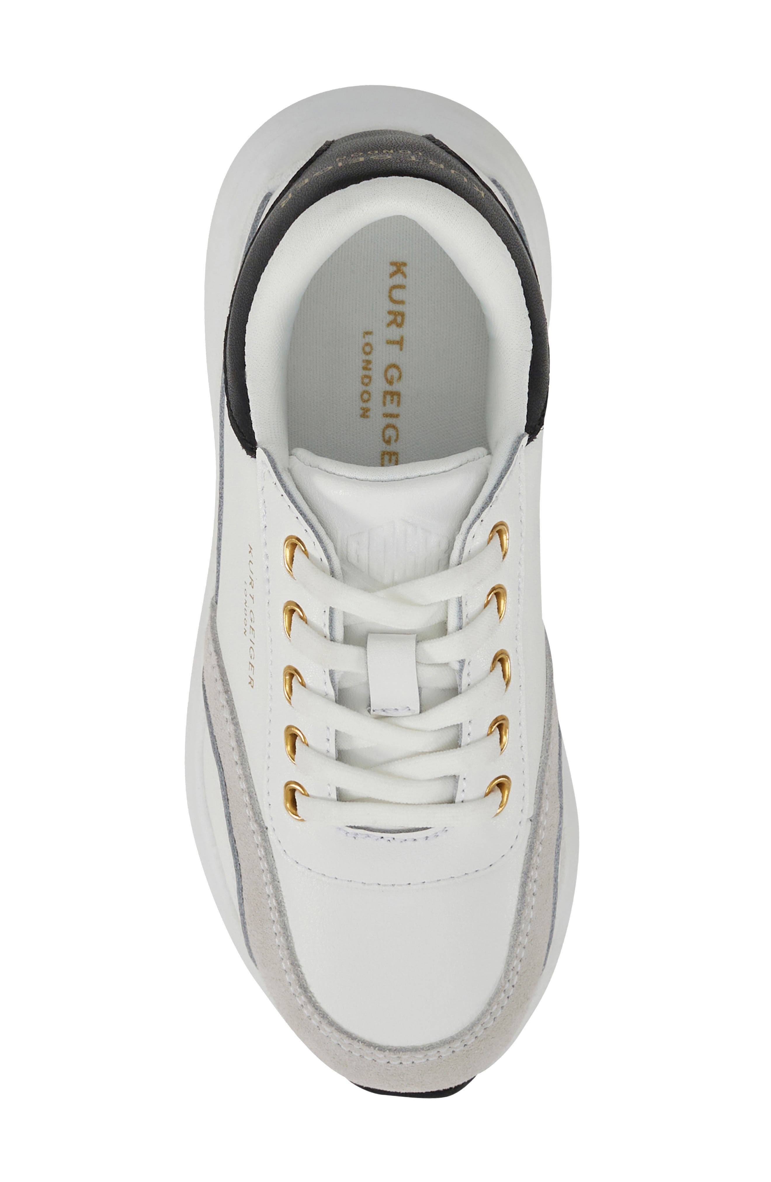 Kurt Geiger London Kids' Gaspar Sneaker, Alternate, color, White Black