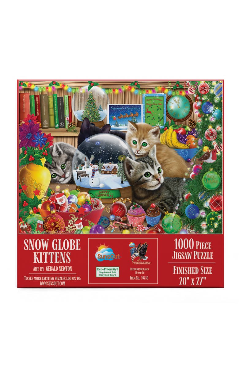 Sunsout Snow Globe Kitten 1000 piece Jigsaw Puzzle for Adults, Alternate, color, Multicolor