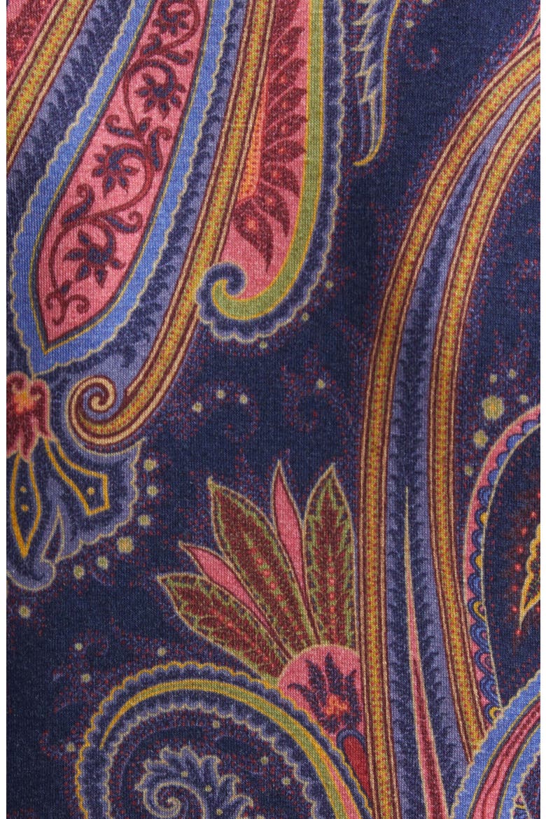 Paisley Long Sleeve Top, Alternate, color, PRINT ON BLUE BASE