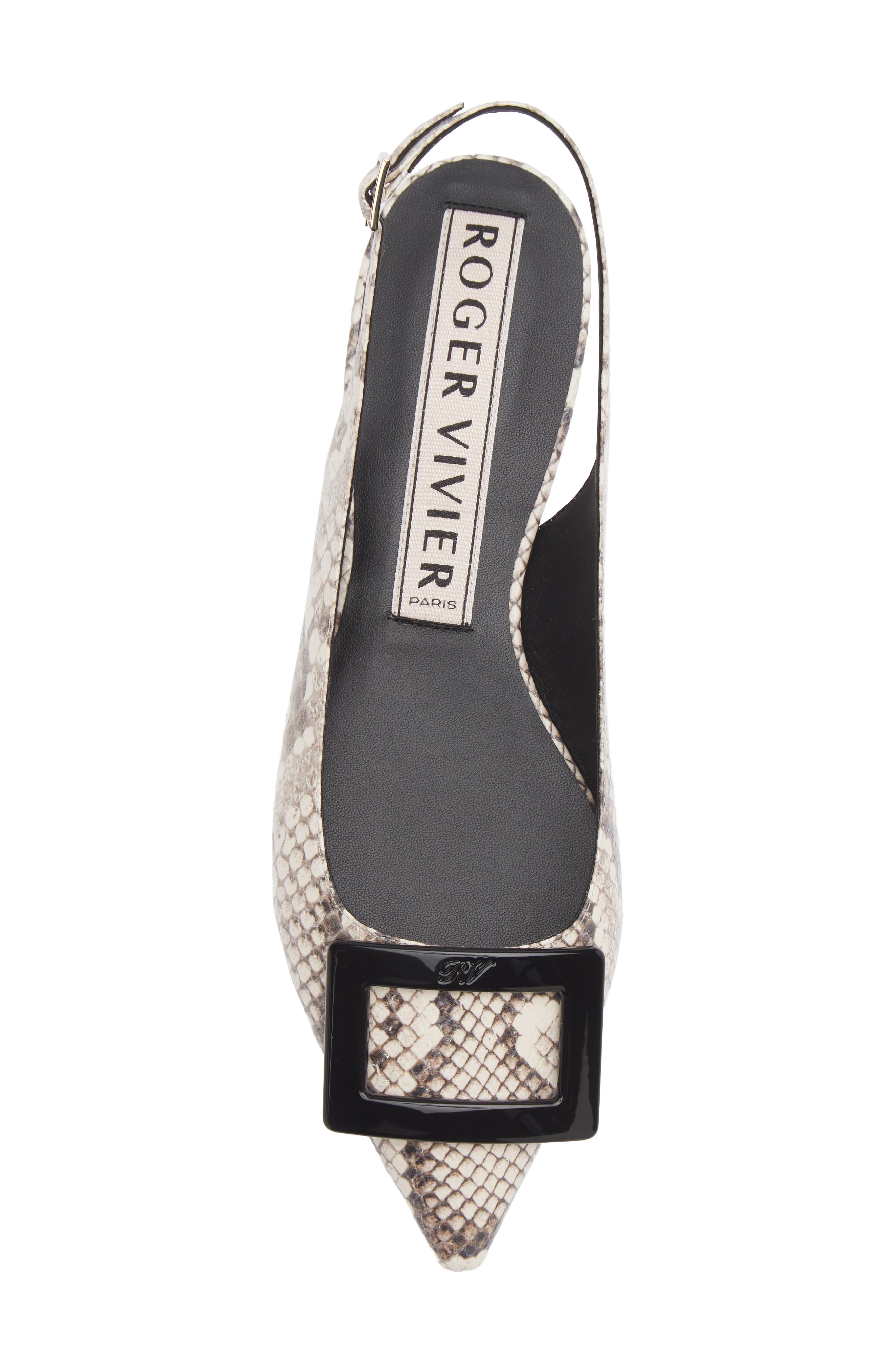 Gommettine Pointed Toe Slingback Flat, Alternate, color, CIRE