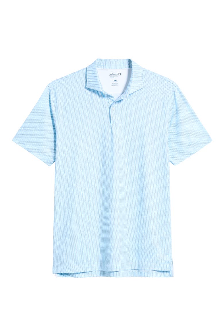 Darts Microprint Performance Jersey Polo, Alternate, color, CABANA BLUE