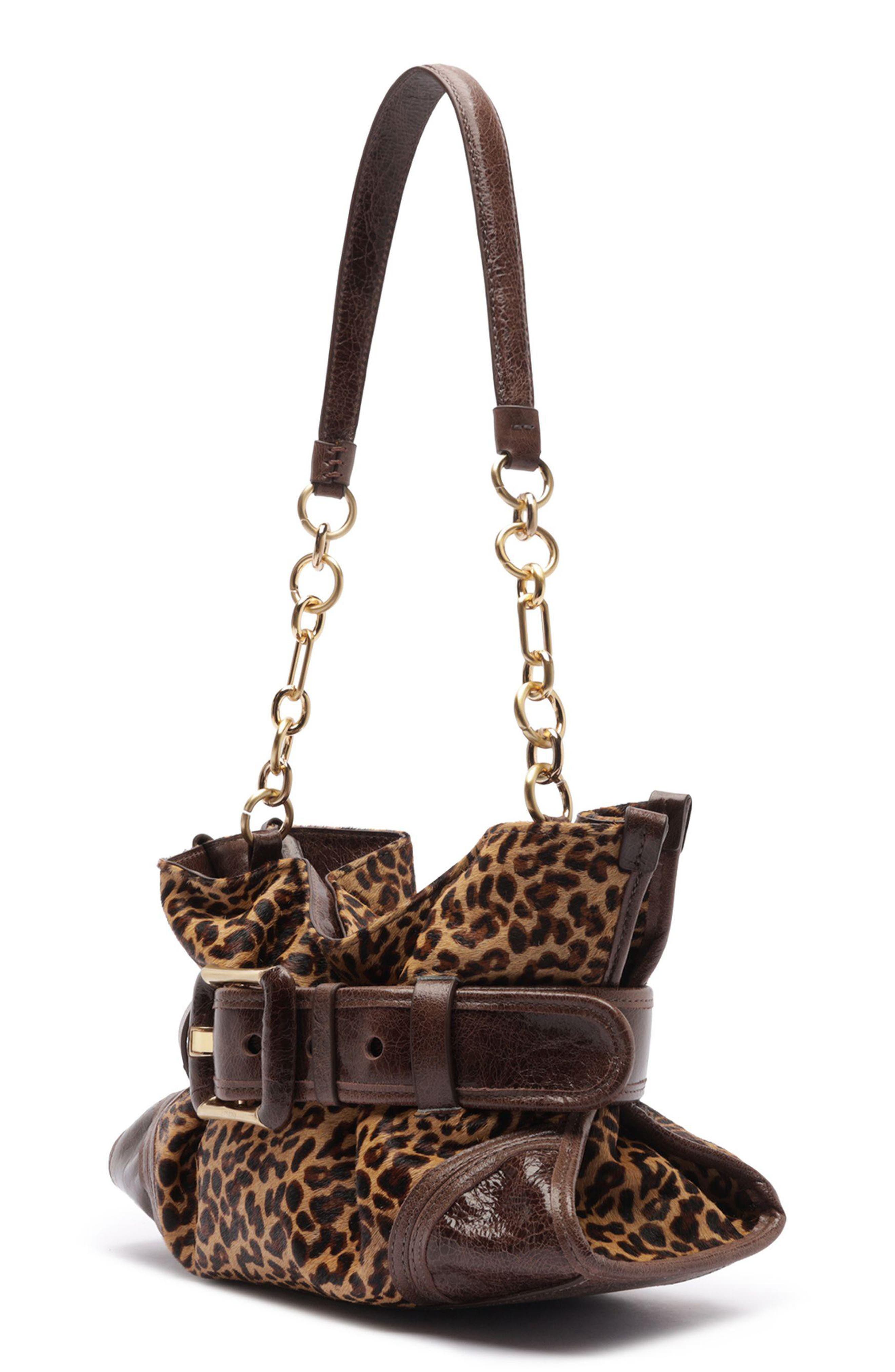 Riley Small Leather Shoulder Bag, Alternate, color, LEOPARD