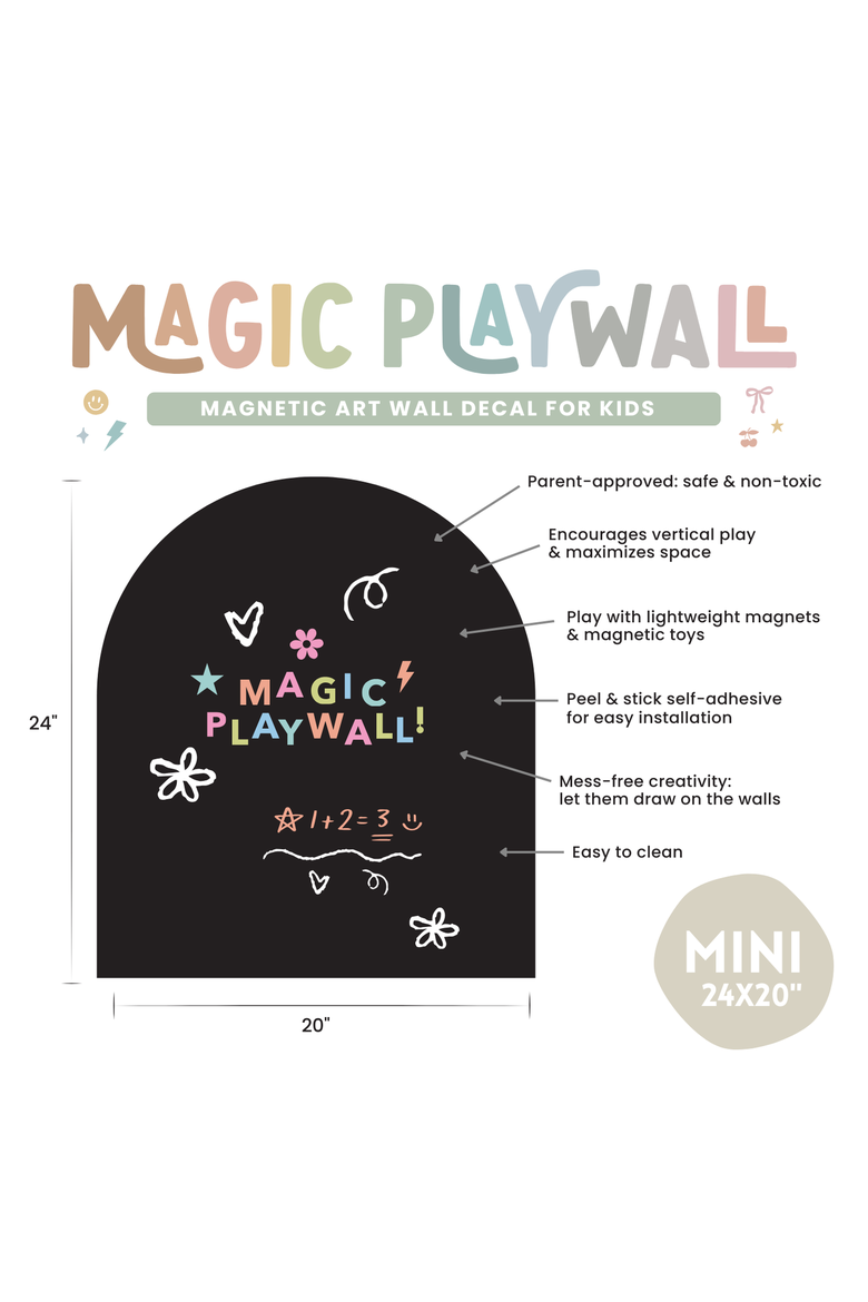 Mini Magic Playwall Arch Magnetic Wall Decal, Alternate, color, Midnight