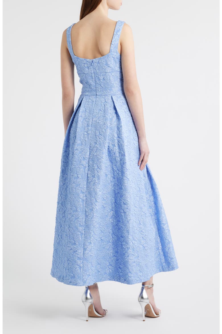 Floral Jacquard Gown, Alternate, color, BLUE ESCAPE