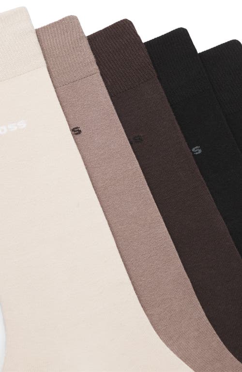 Hugo Boss Boss Assorted 5-pack Crew Socks In Multi