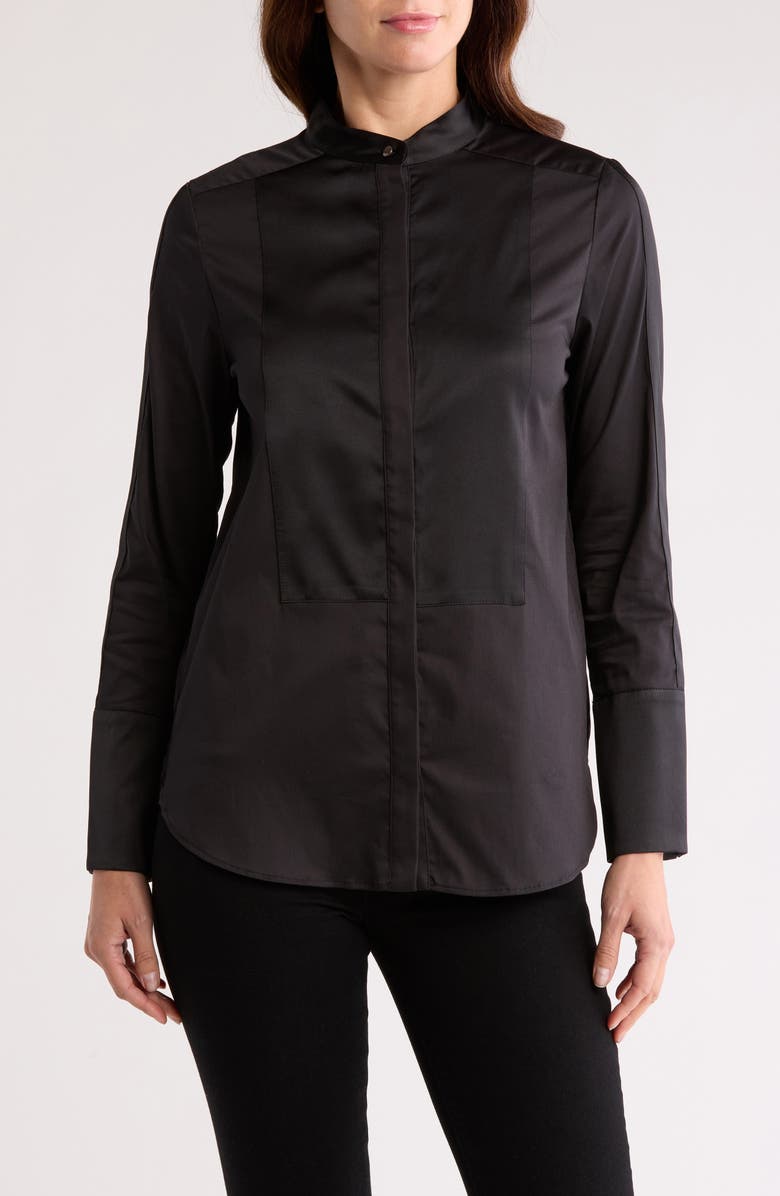 TWP Og Tux Button-Up Shirt, Main, color, Black