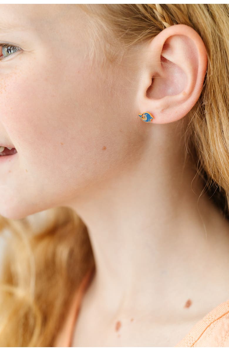 Pip Pop Dolphin Stud Earrings, Alternate, color, Blue