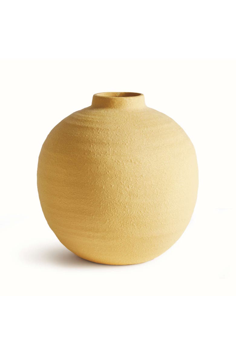 Verona Round Vase, Main, color, Yellow