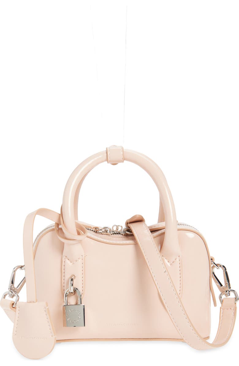 Stella McCartney Tiny Ryder Faux Leather Satchel, Main, color, Ballet Pink