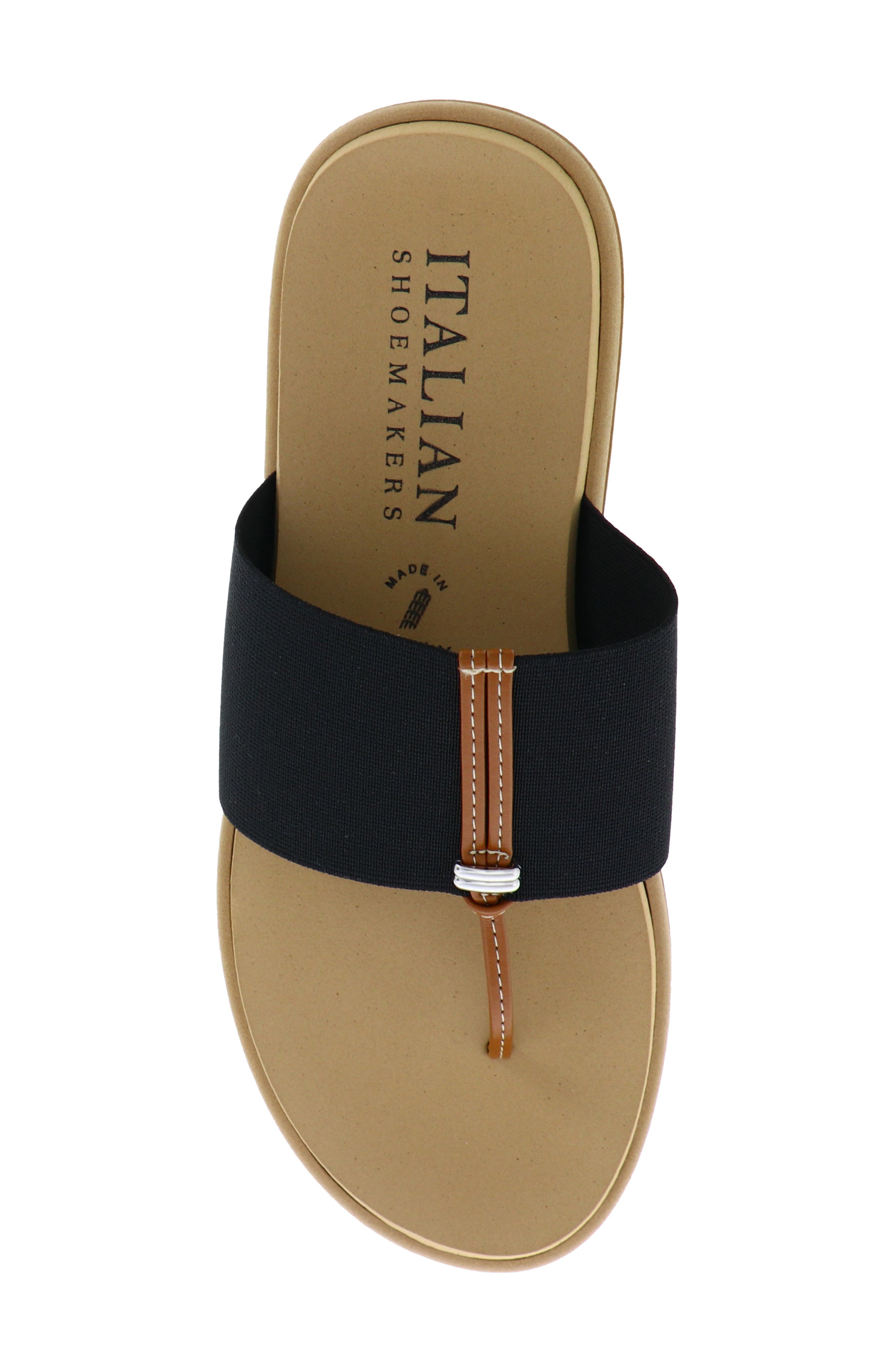 ITALIAN SHOEMAKERS Jahzara Elastic Strap Sandal, Alternate, color, Black