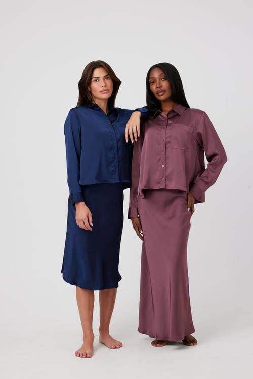 By Tess Collection Ella Skirt In Plum
