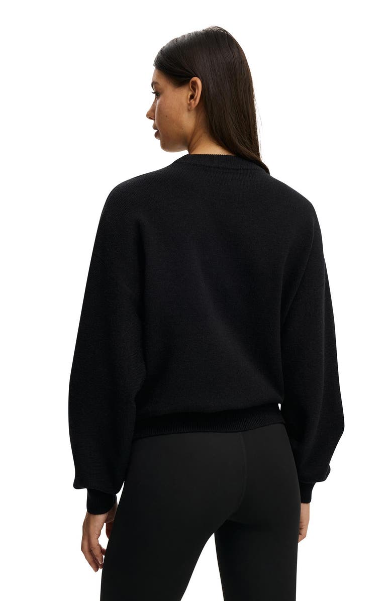 COTTON ON BODY Women's Active Slouchy Knit Sweater, Alternate, color, Black