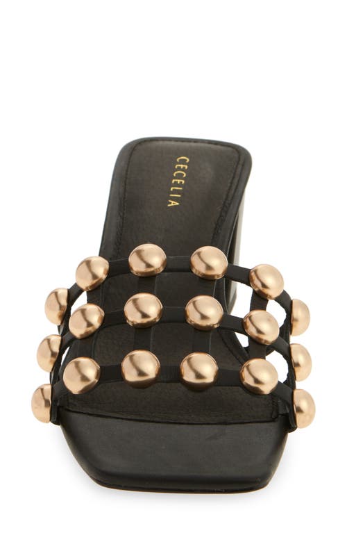 Cecelia New York Beth Slide Sandal In Black