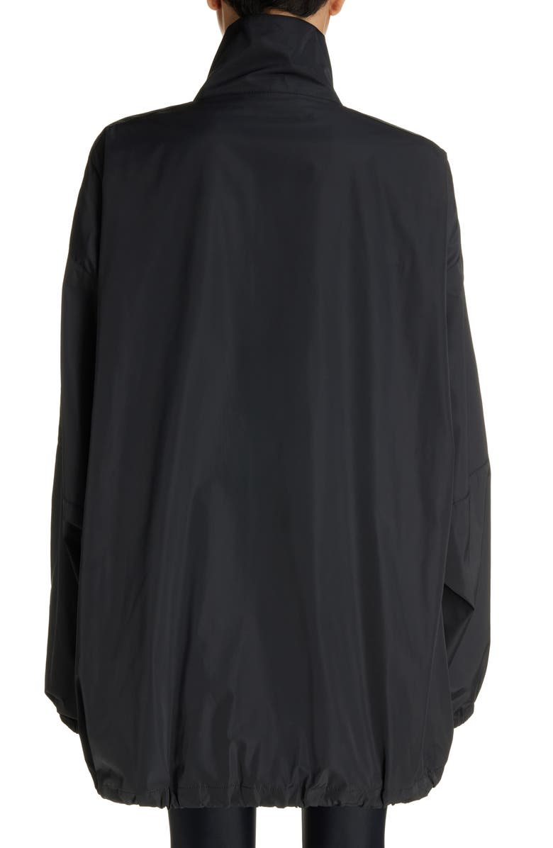 Balenciaga Logo Zip-Up Oversize Jacket, Alternate, color, 