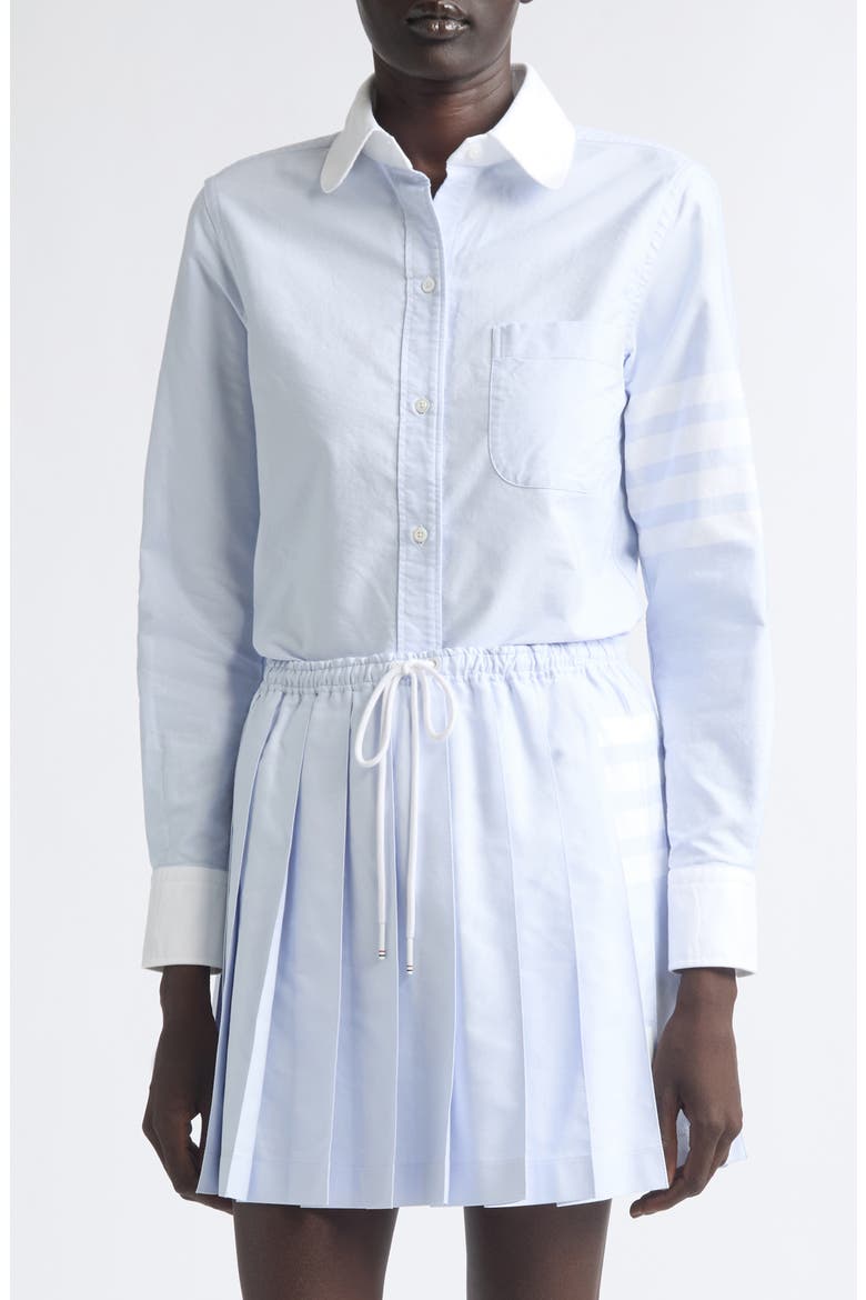 Classic Fit 4-Bar Cotton Oxford Button-Up Shirt, Main, color, LIGHT BLUE