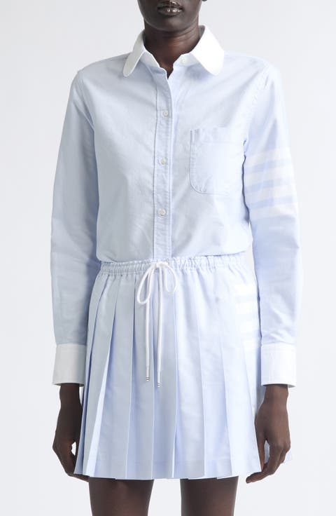 Classic Fit 4-Bar Cotton Oxford Button-Up Shirt